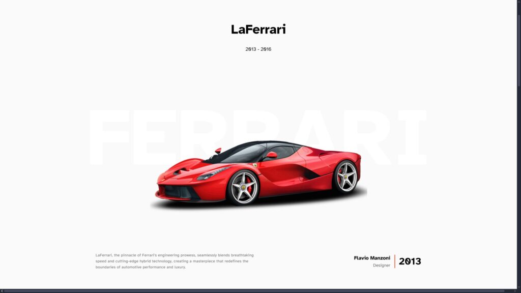 laferrari weboldal bemutató