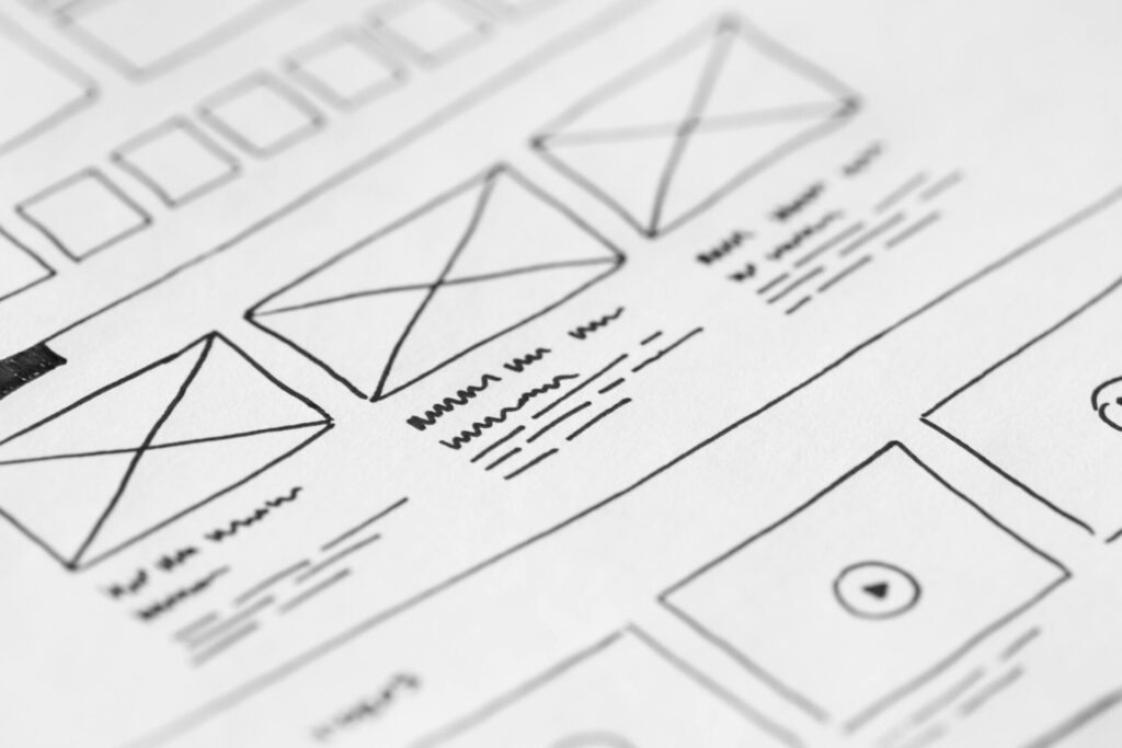 weboldal fejlesztés wireframe